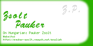 zsolt pauker business card